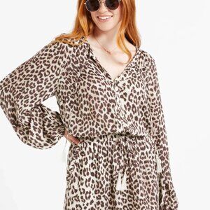 Leopard Print Cropped Button-Up Top | Sportsgirl AU | Size 4–6 | NWT